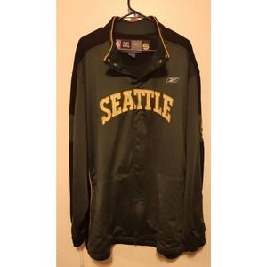 Rare Vintage Reebok Seattle Supersonics Warmup Jacket NBA Basketball Size 2x